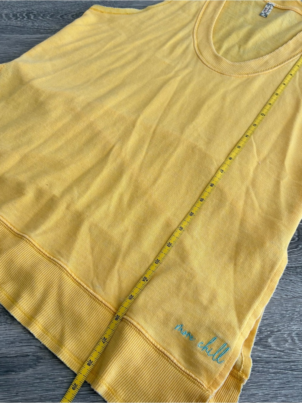 Free People Intimately Free Yellow Tank Top Size XS NWT Ribbed Hem Slit - Picture 6 of 6